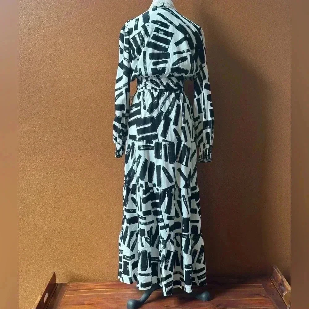NWT House of Harlow 1960 Black/White Geometric Print Skirt & Top Set Size Large - Picture 4 of 10